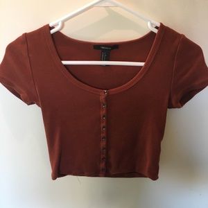 Super cute deep orange crop top
